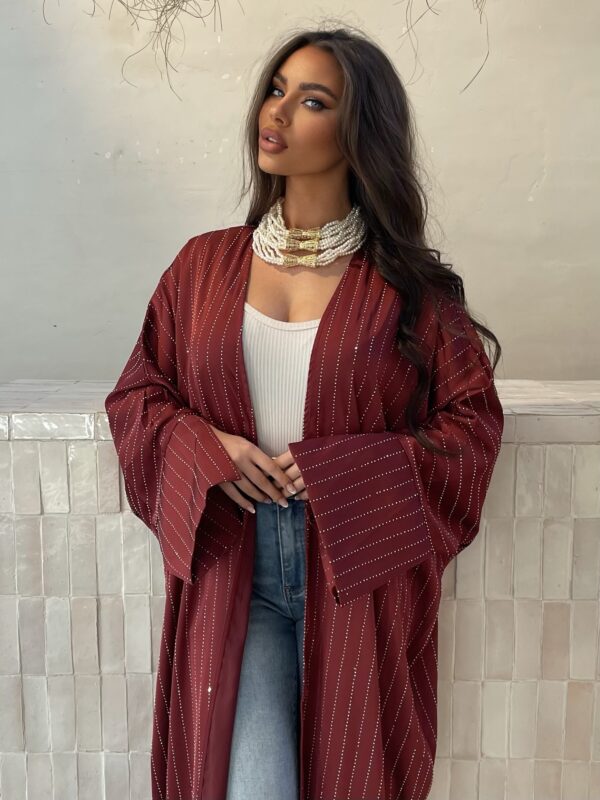 Kimono strass 
Bordeau